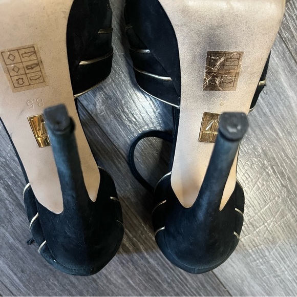 TRUTH OR DARE BY MADONNA WOMEN'S BLACK SUEDE STILETTO PUMP HEELS SIZE 8.5 - Picture 7 of 15